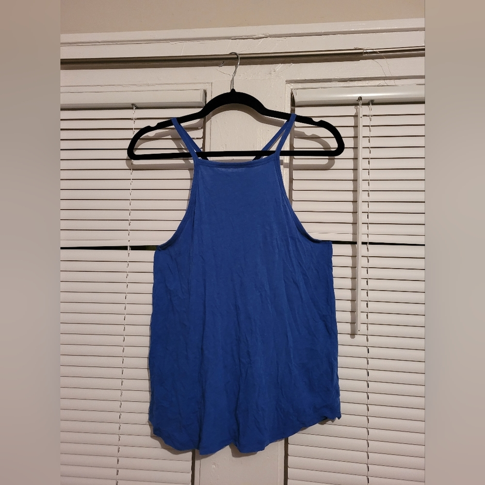 Old Navy Flowy Blue Racerback Tank Top